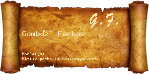 Gombó Farkas névjegykártya